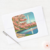 Washington Vierkante Sticker (Envelop)