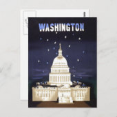 Washington Vintage Travel Briefkaart (Voorkant / Achterkant)