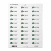 Washington vlag en ventilator Pacific Rhododendron Etiket (Full Sheet)