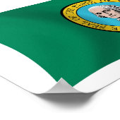 Washington Vlag Poster Print (Hoek)