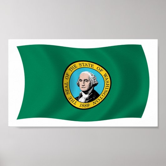 Washington Vlag Poster Print (Voorkant)