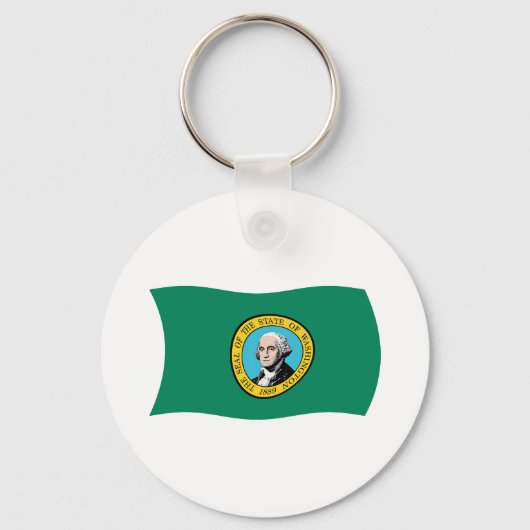Washington Vlag Sleutelhanger (Voorkant)