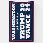 Washington voor Trump Vance 2024 Banner (Verticaal)