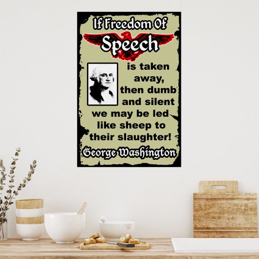 Washington: Vrijheid van meningsuiting Poster (Keuken)