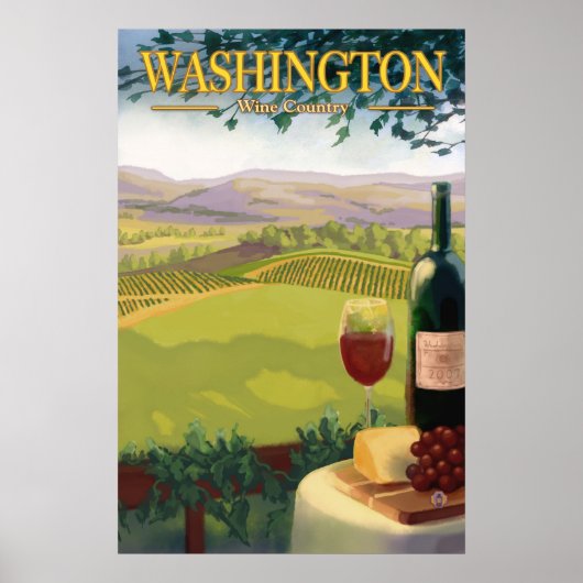 Washington Wine Country - Affiche de voyage (Devant)