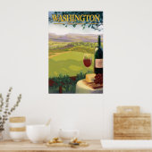 Washington Wine Country - Affiche de voyage (Cuisine)