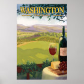 Washington Wine Land - Reisposter Poster (Voorkant)