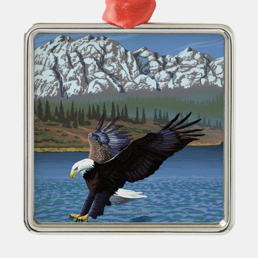 WashingtonDiving Eagle Metalen Ornament (Voorkant)