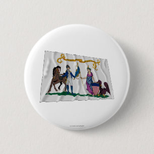 Washington's Lifeguard Flag Ronde Button 5,7 Cm