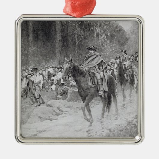 Washington's Retreat van Great Meadows Metalen Ornament (Voorkant)