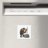 Washtub-Bass-Playin’ Chimp Magnet Magneet (Insitu (Vaatwasser))