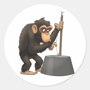 Washtub-Bass-Playin’ Chimp Stickers