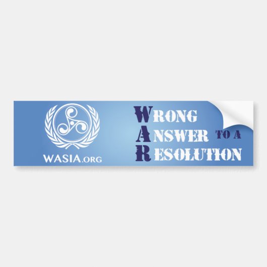 WASIA-Bumpersticker (blauw) Bumpersticker (Voorkant)