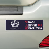 WASIA-Bumpersticker (zwart) Bumpersticker (Op auto)