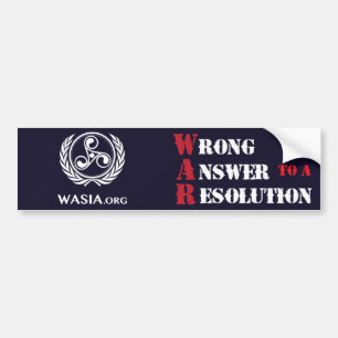 WASIA-Bumpersticker (zwart) Bumpersticker