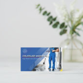 Wasinrichting onder druk visitekaartje (Staand voorkant)