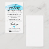 Wasinstructies Kledingverzorging Shirt Visitekaartje (Voorkant / Achterkant)