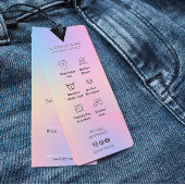 Wasinstructies Prijs Label Business Hologram Mini Visitekaartjes