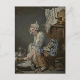 Waskamer wasmachine briefkaart