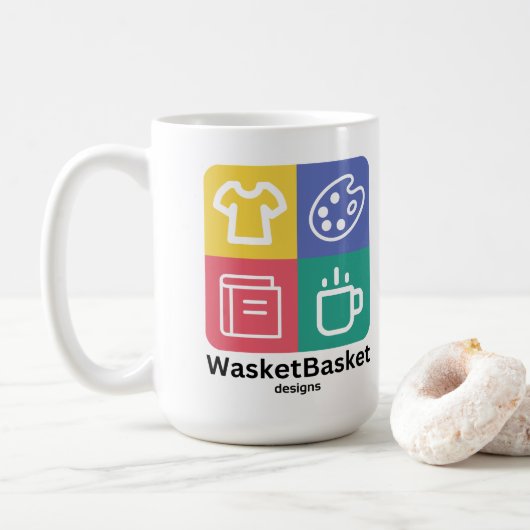 WasketBasket Designs Coffee Mug (Avec donut)