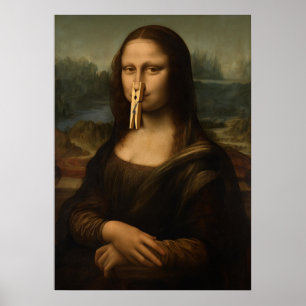 Wasknijper Mona Lisa Poster