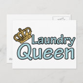 Waskoningin met kroon briefkaart (Voorkant / Achterkant)