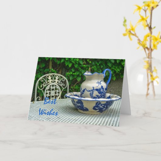 waskruik en wastafel kaart (Gele Bloem)