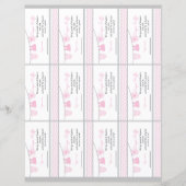 Waslijn Baby Shower Luier Raffel Ticket Vel (Voorkant)