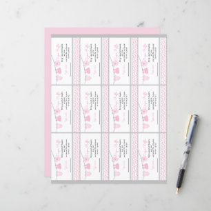 Waslijn Baby Shower Luier Raffel Ticket Vel