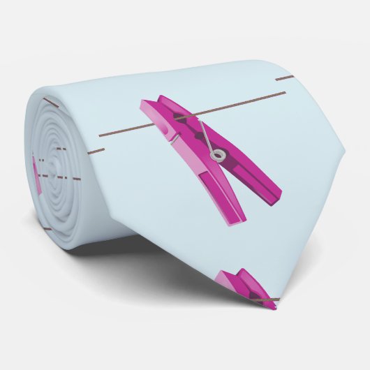 Waslijn van wasknijper stropdas (Opgerold)