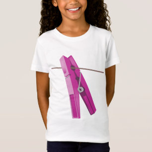 Waslijn van wasknijper t-shirt