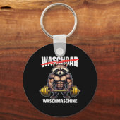 Wasmachine Bodybuilding Fitness Gym Sleutelhanger (Voorkant)