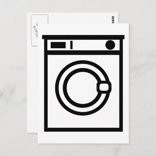 Wasmachine Briefkaart (Voorkant / Achterkant)