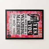 Wasmachine - Funny Vintage Ad Legpuzzel (Horizontaal)