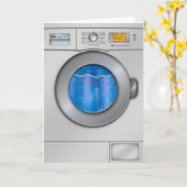 Wasmachine Kaart (Gele Bloem)