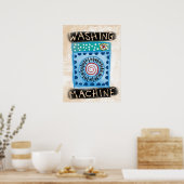 Wasmachine Poster Wall Art (Keuken)