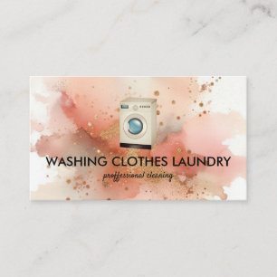 Wasmachine Schoonmaken Kleren Waterverf Rosegoud Visitekaartje