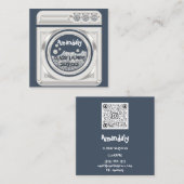 Wasmachine startreinigingsmachine QR-code Logo Vierkante Visitekaartje (Voorkant / Achterkant)