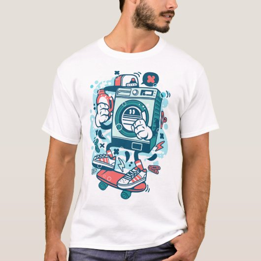 Wasmachine T-shirt (Voorkant)