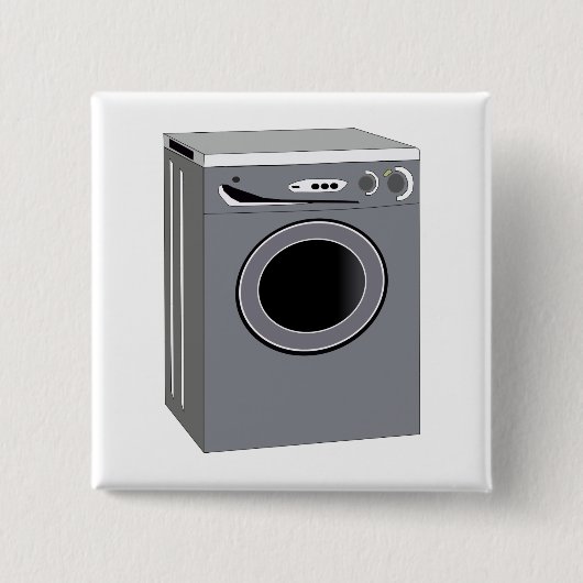 Wasmachine Vierkante Button 5,1 Cm (Voorkant)