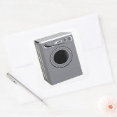Wasmachine Vierkante Sticker (Envelop)