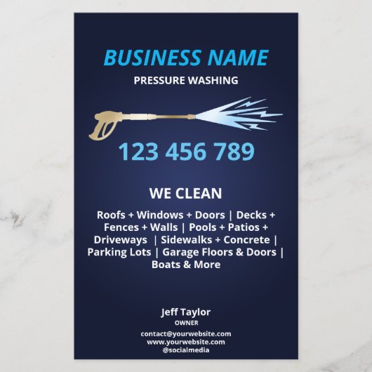 Wasmachine voor professionele druk flyer (Voorkant)