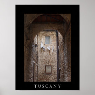 Wasmachinegoed drogen in Tuscany zwart poster