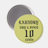 Wasmagneet - Droog en vouw 10 cent Magneet (Voorkant / Achterkant)