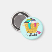 Wasmand vol met kleding magneet (Voorkant / Achterkant)