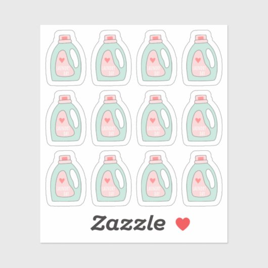 Wasmiddelen Reinigingsklusjes Herinnering Sticker (Vel)