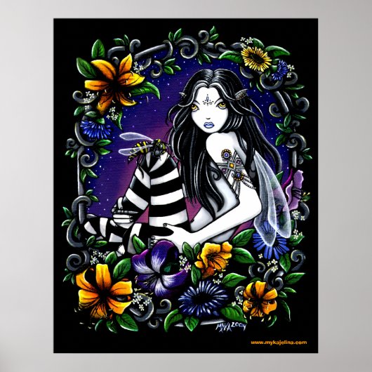 Wasp Fae Gothic Flower Poster (Voorkant)