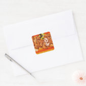 Wasp Graffiti Wall Vierkante Sticker (Envelop)