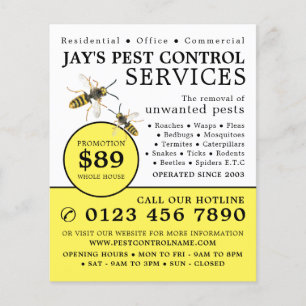 Wasp, Pest Control Adverteren Flyer