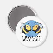 Wassabee Funny Wasabi Bee Pun Magneet (Voorkant / Achterkant)